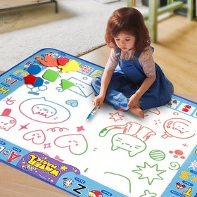 Resim Tekrar Kullanılabilir Suluboya Boyama Matı, Su Tuvali, 3-6 Yaş Çocuklar İçin Taşınabilir Sanat Oyuncakları, Sihirli Renkli Grafiti Tuvali, Katlanabilir ve Taşınabilir Saklama 