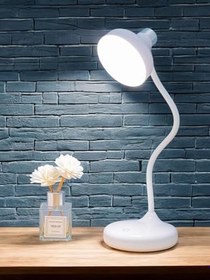 Resim Coverzone 36cm Modern Masa Lambası Felexible Boyun Tasarımı Oturma Odası Başucu Lambası Restoran Bar Masa Lambası USB Şarj Edilebilir Masa Lambası 1978 