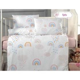 Resim Recos Desenli Bebek Nevresim Set (Nevresim, Çarşaf, 2 Adet Yastık Takım) 