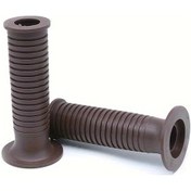 Resim Hightower 2 Adet Evrensel 1''25mm Koyu Kahverengi Motosiklet Tutacakları Cafe Racer Off-road 