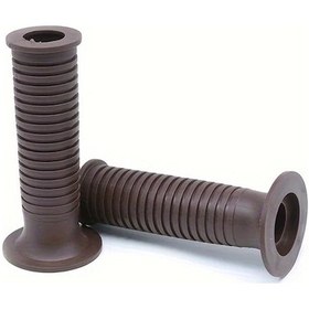 Resim Hightower 2 Adet Evrensel 1''25mm Koyu Kahverengi Motosiklet Tutacakları Cafe Racer Off-road 