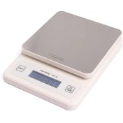 Resim Nave K5073 Dijital Paslanmaz Çelik Mutfak Tartısı 5kg 0.1g Hassasiyetli Pilli Hassas Terazi Beyaz 