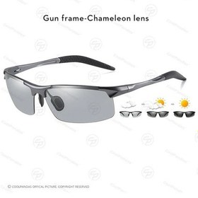 Resim Sunshine011 Coolpandas Alüminyum Çerçevesiz Acbs8177 Polarize Gündüz Gece Sürüş Gözlük Erkek Moda Bukalemun Anti Parlama Altın 