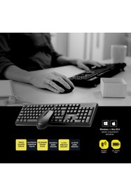 Resim Polosmart PSK13 Kablosuz Klavye & Mouse Set Siyah 
