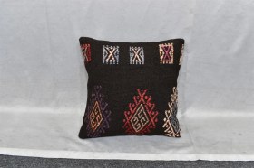 Resim Zehra Abla Halı Yeni El Dokuma Dekoratif Kilim Kırlent Yastık Kılıfı 6545 Çok Renkli 