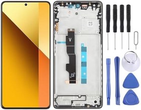 Resim Xiaomi Redmi ile Uyumlu Note 13 5G Lcd Ekran Dokunmatik Çıtalı Full Oled Siyah 