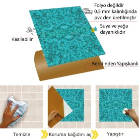 Resim Tink Kendinden Yapışkanlı Mermer 006 Desenli Pvc Karo 30X30 cm (4 Adet) 0,36 M2 