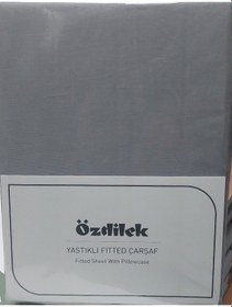 Resim Özdilek Colourist Fitted Çift Kiş. Çarşaf Seti 160x200 Silver Gri Gri 