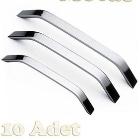 Resim Eko Şahin Alüminyum Metal Lüks Modern Mobilya Çekmece Mutfak Dolabı Kulpu Krom 160mm 10 Adet Krom 
