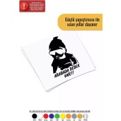 Resim Arabada Bebek Var Cool Sticker Oto Motor Laptop Duvar Folyo Sticker 50 x 75 cm 