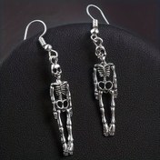 Resim Gotik Punk Stili İskelet Düşürme ve Sallanan Küpeler - Sentetik Temmuz Doğum Taşı - Alaşım Malzemesi - Mozaik Yok - Güçsüz Kulak Aksesuarı - Yıl Boyunca Günlük ve Parti Giyim İçin 