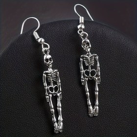 Resim Gotik Punk Stili İskelet Düşürme ve Sallanan Küpeler - Sentetik Temmuz Doğum Taşı - Alaşım Malzemesi - Mozaik Yok - Güçsüz Kulak Aksesuarı - Yıl Boyunca Günlük ve Parti Giyim İçin 