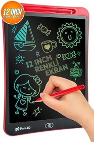 Resim Writing Tablet Lcd 12 Inç Dijital Kalemli Çizim Yazı Tahtası Grafik Not Yazma Eğitim Tableti 