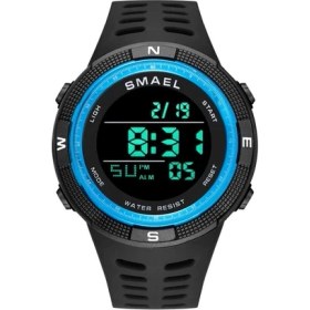 Resim Hanyang Siyah-Mavi Smael 1915 Spor Dijital Saatler Erkekler, 2022 5bar Su Geçirmez Chron Kronometre LED Çalar Saat Elektronik Bilek Saati (Yurt Dışından) 