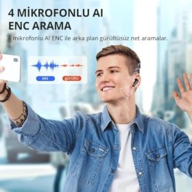 Resim Daisy Home Earfun Earbuds Air Life Bluetooth Kulakiçi Kulaklık - Bluetooth 5.4-35 Saate Kadar Kullanım Süresi - Siyah (Earfun Türkiye Garantili) 