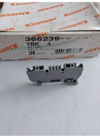 Resim Klemsan 4mm2, Yay bağlantılı, 1 giriş 1 çıkış geçiş klemensi, gri 
