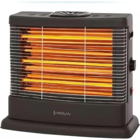 Resim Minisan MS-2100 Quartz 2100 W Buharlı Midi Isıtıcı – Ev ve Ofis Kullanımına Uygun, Beyaz, Eko Modlu Taşınabilir 