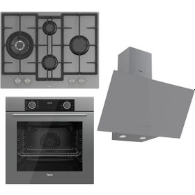 Resim Ferre XE63CPR FRYART - ED078 - D079 Airfry Pişirme Gri Set 