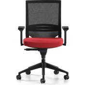 Resim Bürotime Cozy Çalışma Koltuğu - 3D Kol - Plastik Ayak - Kırmızı/siyah 
