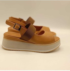 Resim Venüs Taba Deri Dolgu Sandalet Taba 