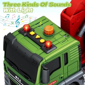 Resim Farbu Oyuncak 1:12 Sürtmeli Sesli Işıklı Fonksiyonel Oyuncak Kütük Taşıyıcı Kamyon 