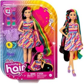 Resim Barbie Tamamen Saç Bebek HCM90 Lisanslı Ürün 