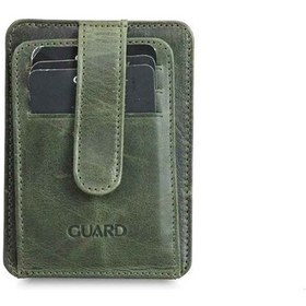 Resim Guard Dikey Crazy Yeşil Hakiki Deri Kartlık Erkek / Kadın P5171 Yeşil 