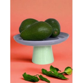 Resim Megg Rengarenk Soft Mor Mint Yeşili Ayaklı Meyvelik Sunum Kasesi Kek Standı 