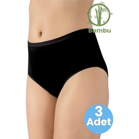 Resim Tezzgelsin Kadın 3'lü Bambu İz Yapmaz Bato Külot Siyah 