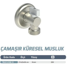 Resim Genel Markalar 4 Adet Mini Küresel Çamaşır Bulaşık Makinesi Musluğu Tm01810012 