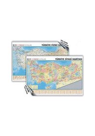 Resim Türkiye Siyasi Ve Fiziki Duvar Haritası 70x100 Diğer 