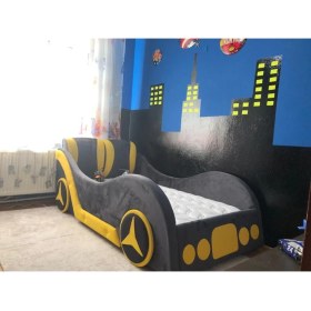 Resim Puf Bebe 90X190 Mdf Arabalı Çocuk Yatağı (Yatak Dahildir) 