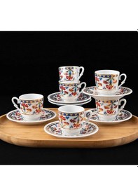 Resim Güral Porselen Sedef 12 Parça Kahve Fincan Takımı 4556 