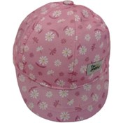 Resim Kitti Kız Bebek Pudra Çiçek Desenli 0-18 Ay Şapka 44-46 Cm 