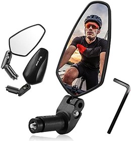 Resim BATı BISIKLET Bisiklet Dikiz Aynası Ayarlanabilir Ayna MTB Katlanır Dikiz Aynası Bisiklet Gidon Aynaları 
