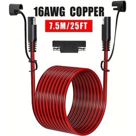 Resim Chuangyinshop Jyft 16awg Sae Uzatma Kablosu Polarite Ters Bağlantı Adaptörlü 295cm 