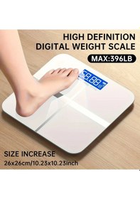 Resim Xuweiwei White Precision Weighing Large Screen Hassas Banyo Terazisi 396 Pound Lcd Ekran Kilo Ölçer 