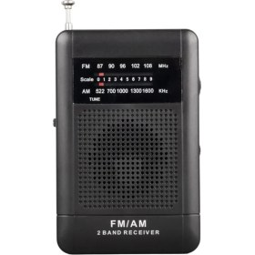Resim Rabelix Pilli Siyah Renk Cep Tipi Analog 2 Band Fm/am Radyo-Pil ve Kulaklık Hediyeli 