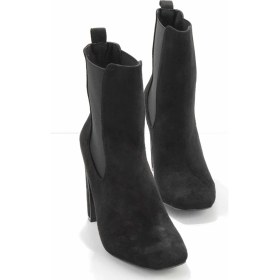 Resim Bambi Siyah Süet Kadın Bot & Bootie K02221500202 