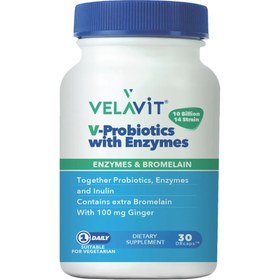 Resim VELAVİT V-Probiotics with Enzymes DRcaps 30 Kapsül 