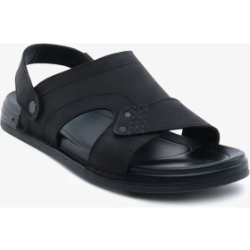 Resim Greyder Erkek Siyah Hakiki Deri Sandalet 6Y1CS64683 