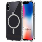 Resim Apple Iphone X Kılıf Magsafe Clear Soft Şeffaf Microsonic
