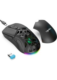 Resim HXSJ T26 Çift Modlu Oyun Faresi 2.4g + Bt5.1 Kablosuz Oyun Mouse 4800 Dpı Ayarlanabilir Ergonomik Optik Gamer Mouse 