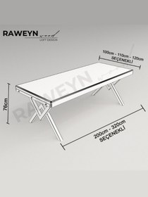 Resim deryawood Raweyn Masif Ahşap Cissus Toplantı Masası 110*280*76 Cm 