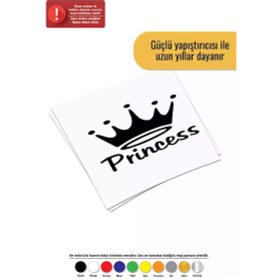 Resim Prenses Tacı - Araç, Oto, Laptop, Duvar Uyumlu Sticker 20 16 Cm 
