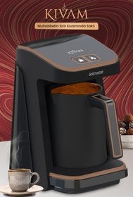 Resim GoldMaster Kıvam Siyah Kahve Geniş Hazneli Akıllı Yerleştirme Patentli Türk Kahve Makinesi 