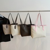 Resim 2025 Yeni Kadınlar İçin Büyük Kapasiteli Tote Çanta - Retro-Modern Sentetik Deri El Çantası, Ayarlanabilir Omuz Askısı, Fermuarlı Kapatma ve Altın Tonlu Aksesuarlar, Bej/Koyu Kahverengi/Beyaz/Pembe Renk Seçenekleri, Günlük Kullanım için Çok Amaçlı Minimalist Tasarım, Sağlam Yapı, Geniş Depolama Alanı, Moda Tutkunları 