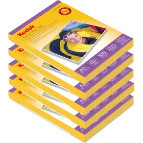 Resim Kodak 230 g/m2 15 x 21 cm Parlak (100x5) 500'lü Inkjet Fotoğraf Kağıdı 