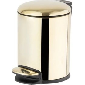 Resim System Banyo Aksesuarları Pedallı 3 L Gold Çöp Kovası 26x20x20 cm 