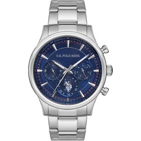 Resim U.s. Polo Assn. Gri Lacivert Erkek Kol Saati - Gümüş Renk Uspa 1010-03 